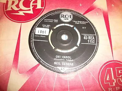 Neil Sedaka- Oh Carol Vinyl 7  45rpm Co • £1.49