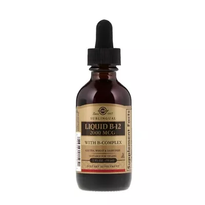 £12.75 • Buy Solgar Vitamin B12 2000 Mcg With B-Complex Liquid - 59 Ml