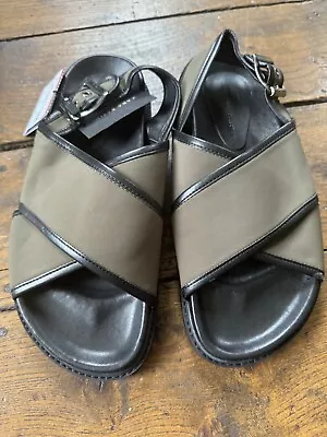 Fabulous Zara Green Crossover Chunky Track Sole Sandals Bnwot Size 37 (4) • £10