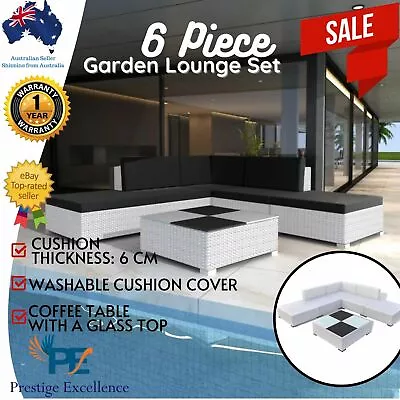 $552.23 • Buy Outdoor Rattan Wicker Sofa Set Garden Lounge Furniture Patio Sofa Setting Table
