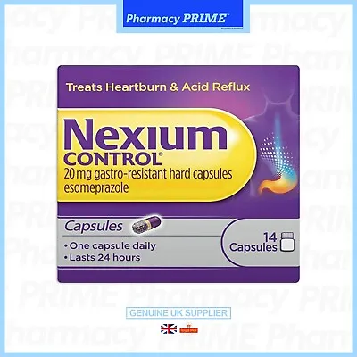 £11.99 • Buy Nexium Control 20mg 14 Capsules -24 Hour Relief From Heartburn & Acid Reflux