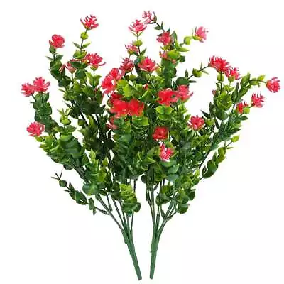 2-10Pack Artificial Flower Fake Outdoor UV Resistant Boxwood Plants Shrub Decor • $12.87