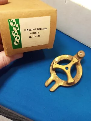 Watchmaker Clock Mainspring Winder Brass In Box Tool Repair • $29.99