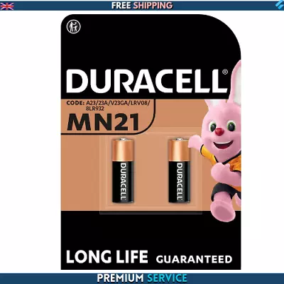 2 X Duracell MN21 Batteries * EXPIRY DATE: 2028 * LR23 23A 23AE L1028 LRV08 • £4.20