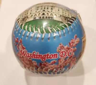 USA Souvenir Baseball Washington DC Monuments With Cherry Blossoms Blue Ball • $12.50