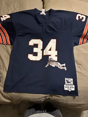 Chicago Bears Walter Payton Mitchell & Ness Navy Big & Tall 1975-86 Jersey Sz 58 • $45