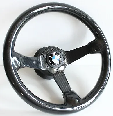 Steering Wheel Fits For BMW Carbon Fiber 100% Real E24 E28 E30 E32 E34 86-92 • $316.12
