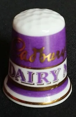 Cadburys World Dairy Milk Chocolate Bournville Birmingham China Souvenir Thimble • $17.08