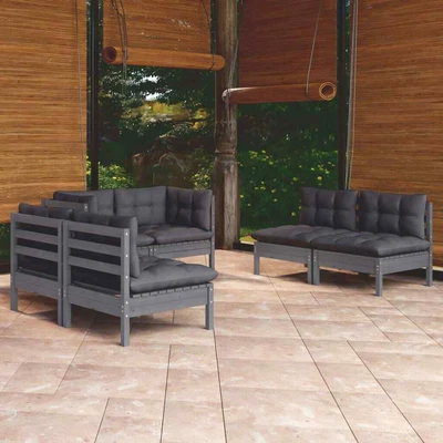 $886.99 • Buy 6 Piece Garden Lounge Set With Cushions Solid Pinewood VidaXL