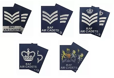 Pair Of Regulation RAFAC NCO SNCO WO Rank Slides Blue ( RAF Rank Slides - NEW • £4