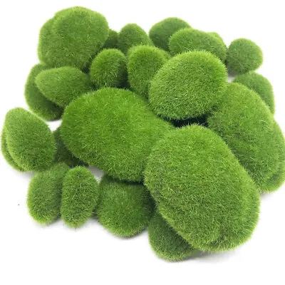 30x3 Size Rocks Decor Green Moss Ball Arrangement • $8.48