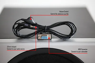 Logitech Z 2300 Z-2300 Subwoofer Control Pod Bypass Cable With Volume Control • $14.99