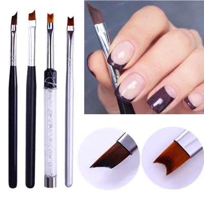 French Tip Nail Brush Half Moon Shape Acrylic Painting UV Gel Pen Nail Art Tool • $4.72