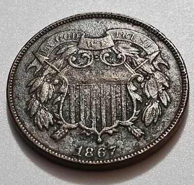 United States 1867-P Two 2C Cent Piece XF/AU Details  • $0.99