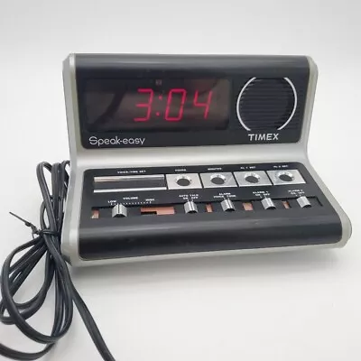 Timex Speak-easy Talking Alarm Clock 7001 Vintage Tested  Working • $22