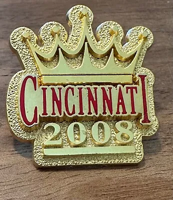 Cincinnati 2008 Crown Red And White Olympic Bid City Olympic Bid Pin • $6