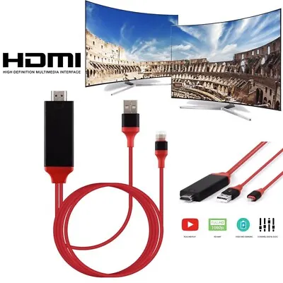 $15.99 • Buy 8 Pin To HDMI Digital TV AV Adapter Cable IPhone 13 /12/11/XS/8/7/6 Pro Max IPad