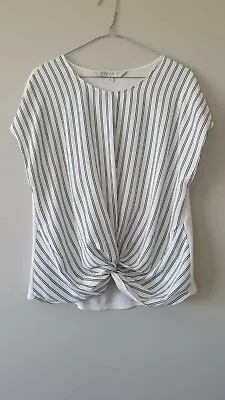 $5 • Buy Forever New Size S Ladies Striped Top With Knot At The Front.  