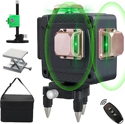 3D 12 Line Green Laser Level Auto Self-Leveling 360° Rotary Cross Measurement • $51.99