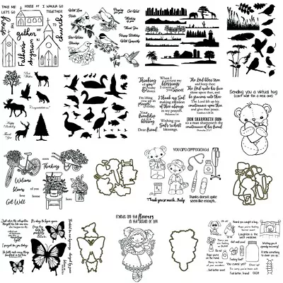 Animal Flower Clear Stamps Metal Cutting Dies Stencil For DIY Scrapbooking Card • $16.05