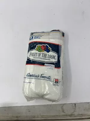 Vintage 1989 Fruit Of The Loom White Briefs 1 Pack - Men’s Size L 38-40 • $14.95