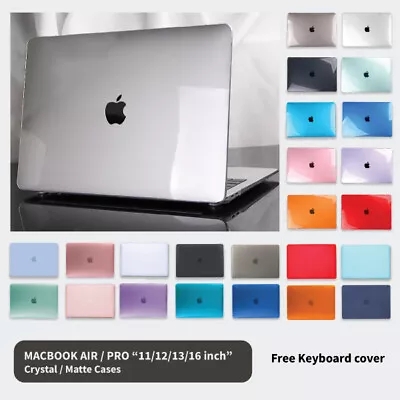 $15.76 • Buy MacBook Hard Case + Keyboard Cover For Apple Air 11  13  12  Pro 13  16  Inch