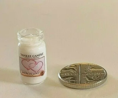 Dolls House Miniature 1:12th Scale Accessory Xmas Yankee Candle Snow In Love • £3.49