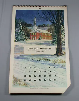 Vtg 1961 Certified Oil Co Calendar Gulf Solar Heat Mid Century Interior Design  • $24.99