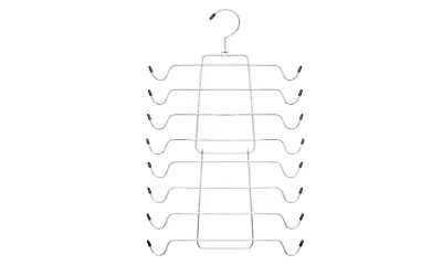 Space Saver Durable Tank Top Folding Metal Hanger Bra Organizer Chrome 8 Pack • $11.99