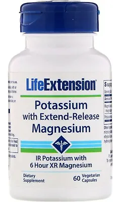 Life Extension - Potassium With Extend-Release Magnesium - 60 Vcaps Free UK P&P • £18.33