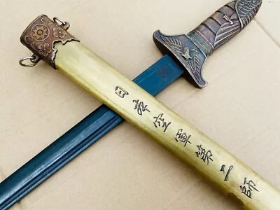 Vintage Japanese Sword Katana Air Force Dagger Signed Blade Tanto Brass Handle • $124.50