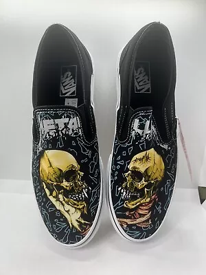 Vans X Metallica NEW Pushead Slip-On Mens Size 9.5 Shoes Sad But True HTF • $199.99