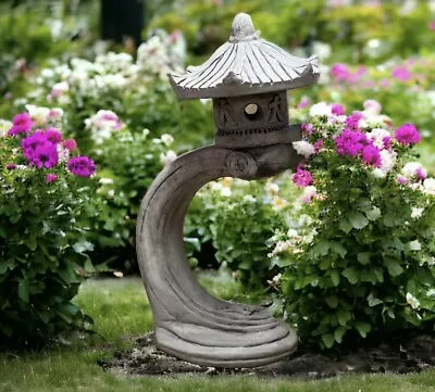 Japanese Pagoda Statue Concrete Lantern Garden Decor Outdoor Sculpture 28  • $189