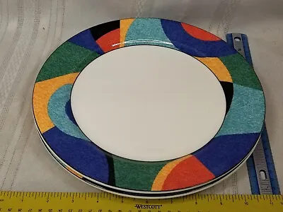 2 Victoria & Beale Accents Geometric 10.75  Dinner Plate  9019 • $45.14