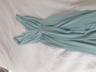 AMAZING  TURQUOISE AQUA  FULL LENGTH  DRESS S To M • $99