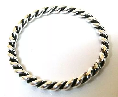 £5.99 • Buy Handmade 925 Sterling Silver Band 2 Mm Twisted Rope Thumb Midi Stacking Ring H-U