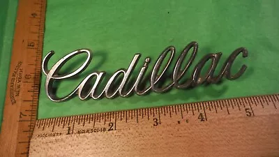 BV32 Cadillac Trunk Emblem Vintage Metal Script 1972-6 #9334648 CADILLAC DEVILLE • $49.99