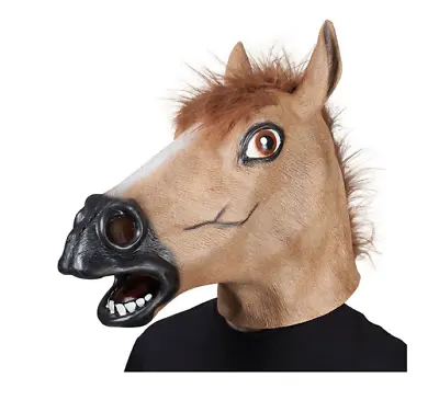 £19.99 • Buy NEW Latex Horse Mask Full Head Animal Funny Party Fancy Dress Accessories