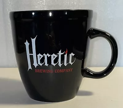 Heretic Brewing Company Mug Black 16 Oz Coffee Cup Demonic Fairfield California • $15.99