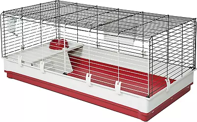 Deluxe Rabbit & Guinea Pig Cage X-Large White & Red • $131.99