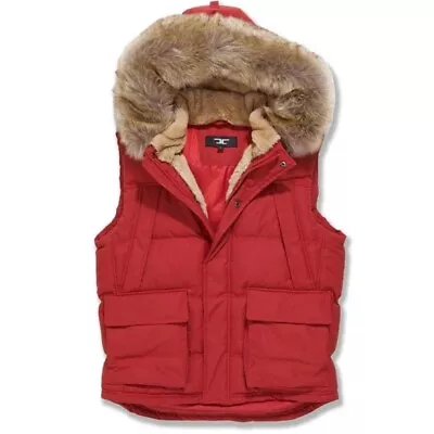 Jordan Craig Men's YUKON FUR LINED RED PARKA VEST PUFFER BUBBLE BIG 4XL 5XL 6XL • $39.90