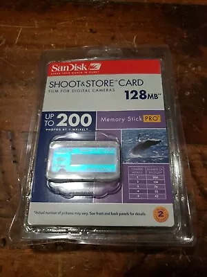 SanDisk Shoot  Store 128MB Memory Stick PRO Card - SDMSS-128-A10 New Sealed • $24.95