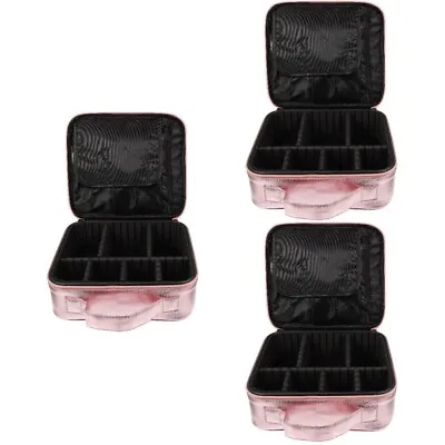  3 PCS Cosmetic Bag Storage Trip Makeup Holder Girls Kit Artist Wash • £64.58
