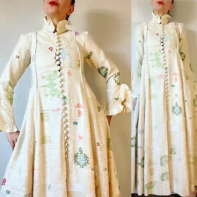 Rare Vintage 1970’s Catherine Buckley Antique Lace & Silk Gown  • $3000