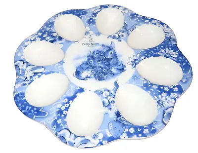 Zrike Brands PETER RABBIT Blue Devilled Egg Plate - NEW • $23.19