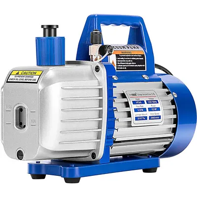 2 Stage 5CFM 1/2HP Rotary Vane Deep Vacuum Pump HVAC AC Air Tool W/ Oil ETL List • $99.99