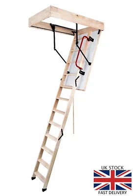 £134.98 • Buy Wood Timber Folding Loft Ladder Hatch 55cm X 120cm (H 280cm) Termo Attic Stairs