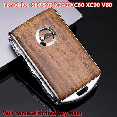 Refit Wooden Remote Control Case Fob Shell For Volvo S60 S90 XC40 XC60 XC90 V60 • $39.97
