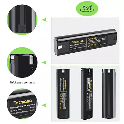 9.6V 4000mAh Ni-MH Battery For Makita 9000 9001 9002 9033 9034 192696-2 632007-4 • £22.89