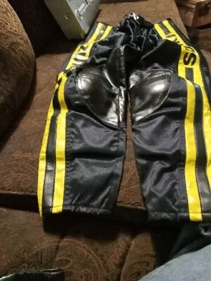 Motorcross Pants Small Just The  Pants Black With Yellow Suzuki  On Side Of Them • $25